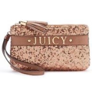Bronze Juicy sequin wristlet